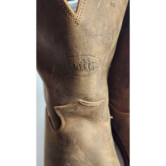 NWOB JUSTIN WORK Men's Blueprint Soft Toe Pull On Work Boot - 4440 Size 13D - Picture 8 of 9